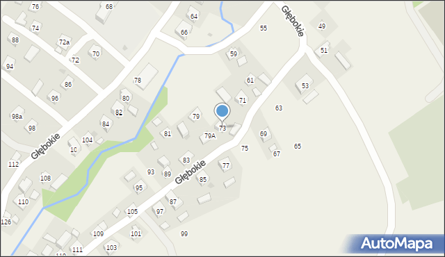 Głębokie, Głębokie, 73, mapa Głębokie