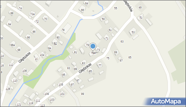 Głębokie, Głębokie, 79A, mapa Głębokie