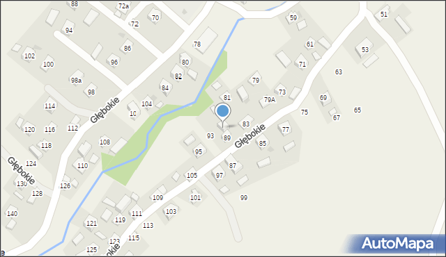 Głębokie, Głębokie, 91, mapa Głębokie