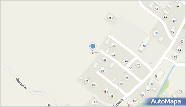 Głębokie, Głębokie, 92, mapa Głębokie