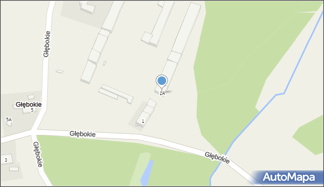 Głębokie, Głębokie, 1A, mapa Głębokie