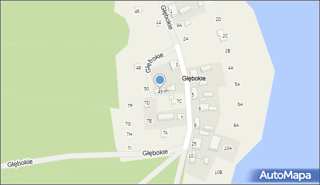 Głębokie, Głębokie, 43, mapa Głębokie