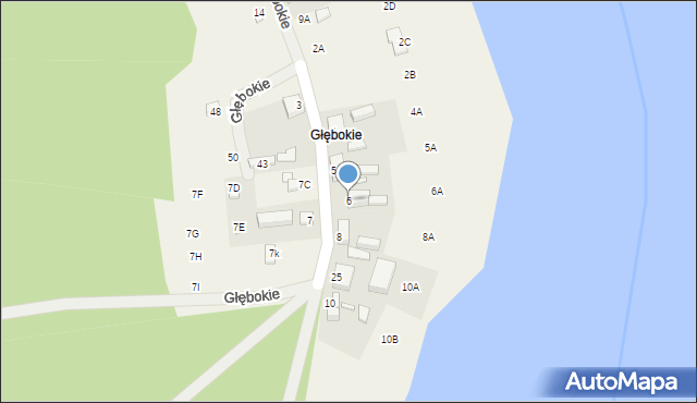 Głębokie, Głębokie, 6, mapa Głębokie