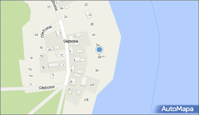 Głębokie, Głębokie, 6A, mapa Głębokie