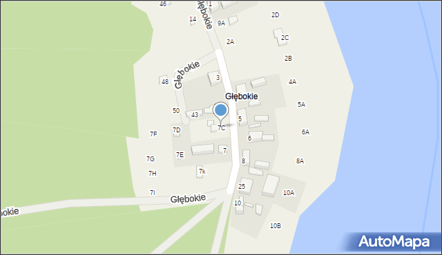 Głębokie, Głębokie, 7b, mapa Głębokie