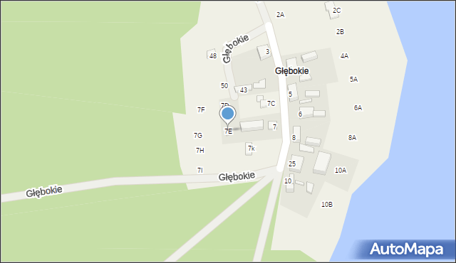 Głębokie, Głębokie, 7E, mapa Głębokie
