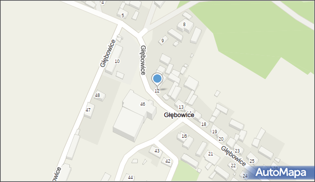 Głębowice, Głębowice, 12, mapa Głębowice