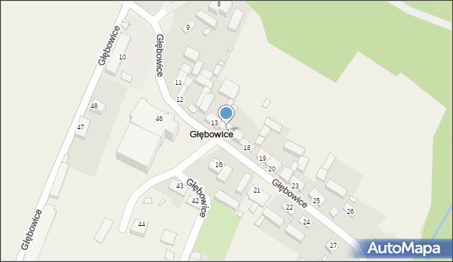 Głębowice, Głębowice, 14, mapa Głębowice