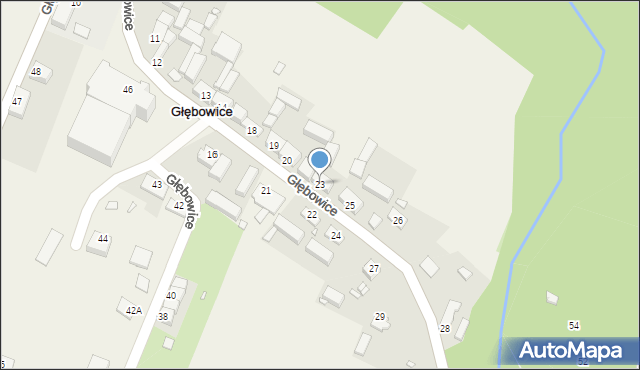 Głębowice, Głębowice, 23, mapa Głębowice