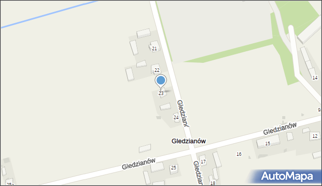 Gledzianów, Gledzianów, 23, mapa Gledzianów