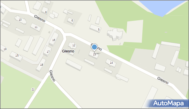 Glesno, Glesno, 13, mapa Glesno