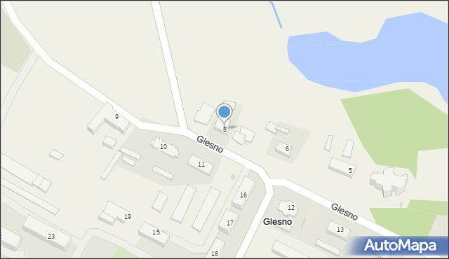 Glesno, Glesno, 8, mapa Glesno
