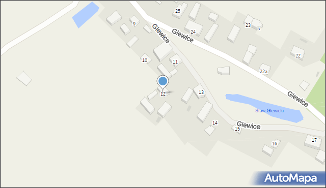 Glewice, Glewice, 12, mapa Glewice