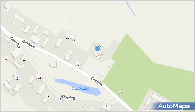 Glewice, Glewice, 22, mapa Glewice