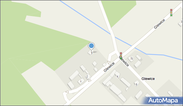 Glewice, Glewice, 3, mapa Glewice