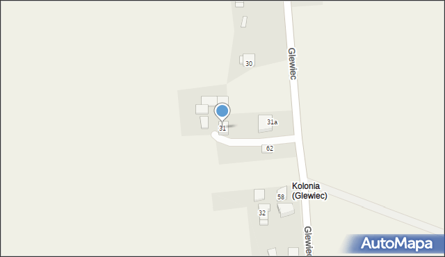 Glewiec, Glewiec, 31, mapa Glewiec