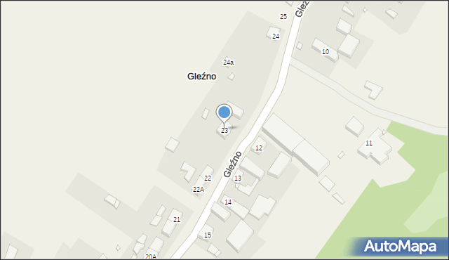 Gleźno, Gleźno, 23, mapa Gleźno