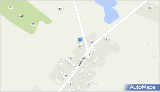 Gleźno, Gleźno, 33, mapa Gleźno