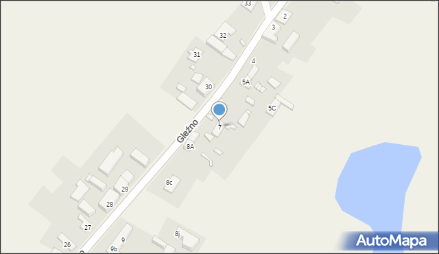 Gleźno, Gleźno, 7, mapa Gleźno