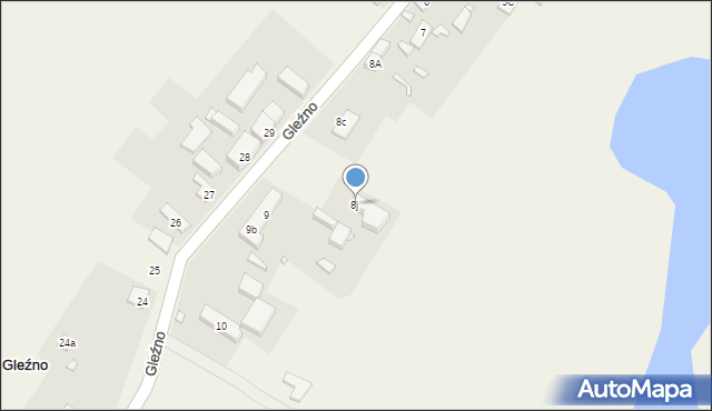 Gleźno, Gleźno, 8j, mapa Gleźno