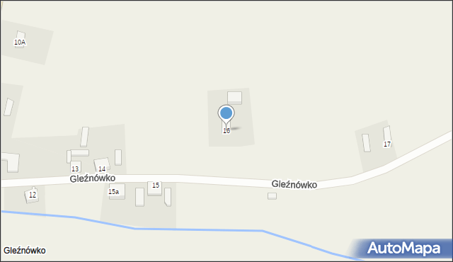 Gleźnówko, Gleźnówko, 16, mapa Gleźnówko