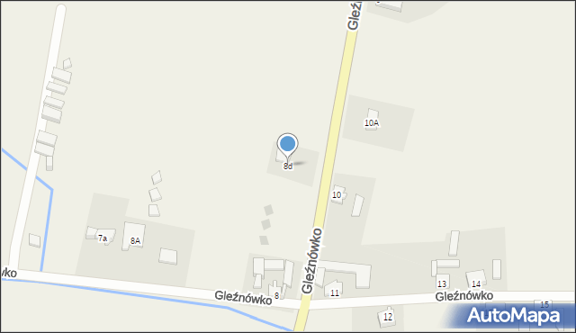 Gleźnówko, Gleźnówko, 8d, mapa Gleźnówko