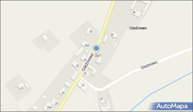 Gleźnowo, Gleźnowo, 33a, mapa Gleźnowo