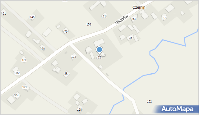Glichów, Glichów, 22, mapa Glichów
