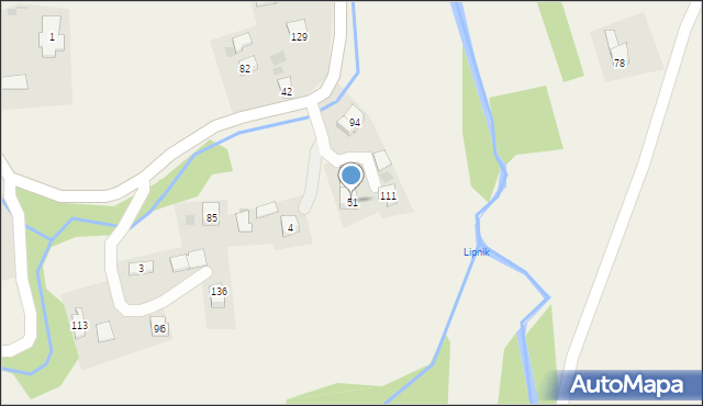 Glichów, Glichów, 51, mapa Glichów