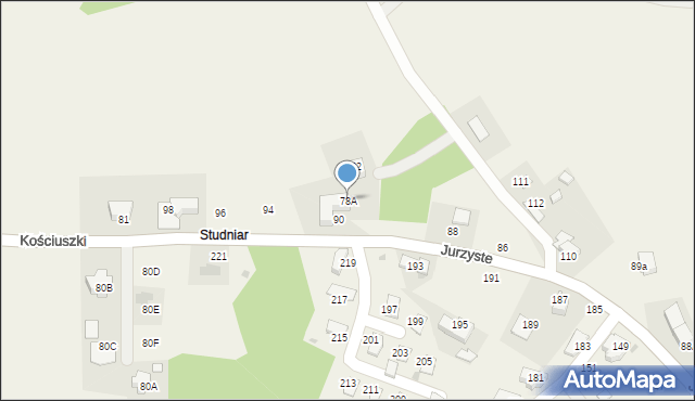 Gliczarów Górny, Gliczarów Górny, 78A, mapa Gliczarów Górny