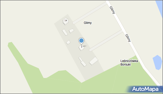 Glimy, Glimy, 1, mapa Glimy