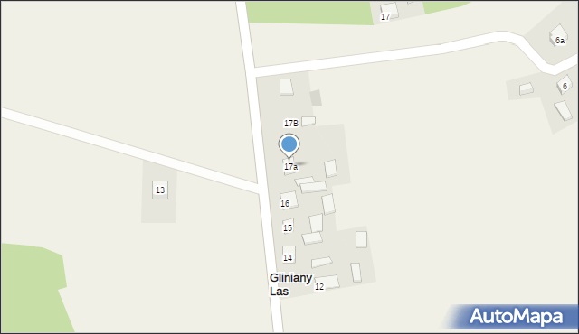 Gliniany Las, Gliniany Las, 17a, mapa Gliniany Las