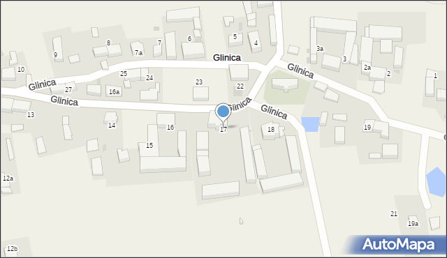 Glinica, Glinica, 17, mapa Glinica