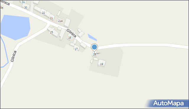 Glinica, Glinica, 18, mapa Glinica