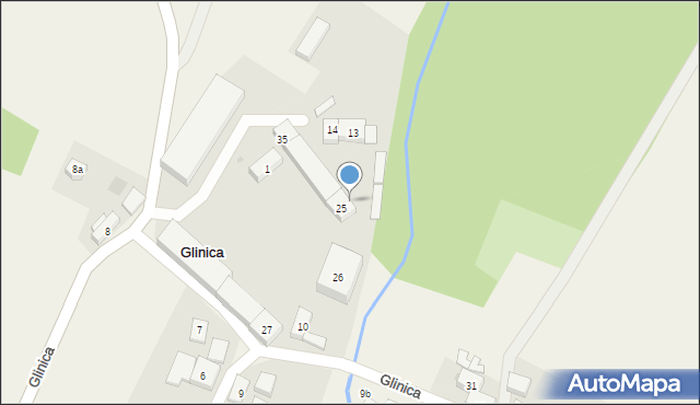 Glinica, Glinica, 25a, mapa Glinica