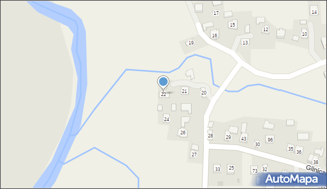 Gliniczek, Gliniczek, 22, mapa Gliniczek