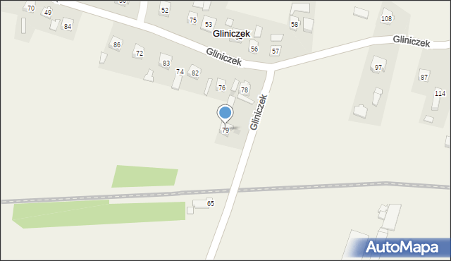 Gliniczek, Gliniczek, 79, mapa Gliniczek