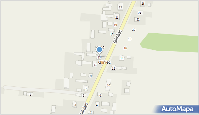 Gliniec, Gliniec, 13, mapa Gliniec