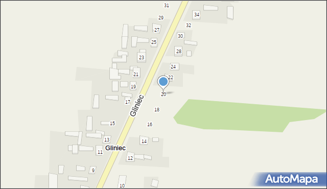 Gliniec, Gliniec, 20, mapa Gliniec