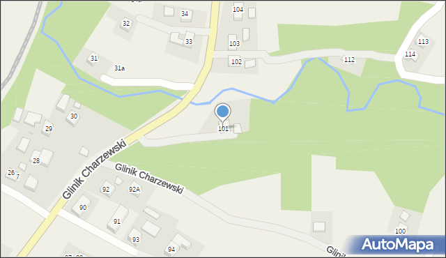 Glinik Charzewski, Glinik Charzewski, 101, mapa Glinik Charzewski