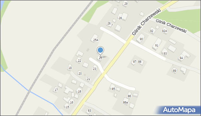 Glinik Charzewski, Glinik Charzewski, 25, mapa Glinik Charzewski