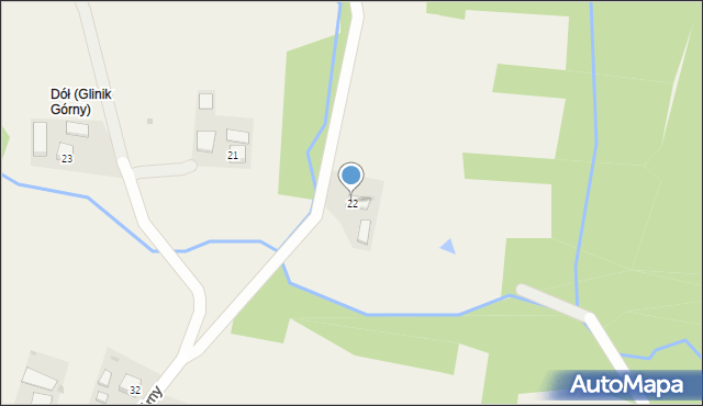 Glinik Górny, Glinik Górny, 22, mapa Glinik Górny