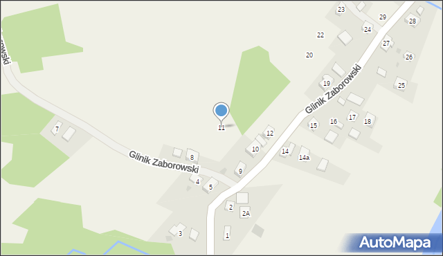 Glinik Zaborowski, Glinik Zaborowski, 11, mapa Glinik Zaborowski