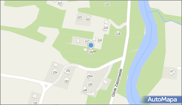 Glinik Zaborowski, Glinik Zaborowski, 151, mapa Glinik Zaborowski