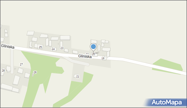 Gliniska, Gliniska, 20, mapa Gliniska