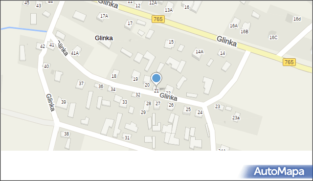 Glinka, Glinka, 21, mapa Glinka