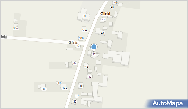 Glinki, Glinki, 43, mapa Glinki