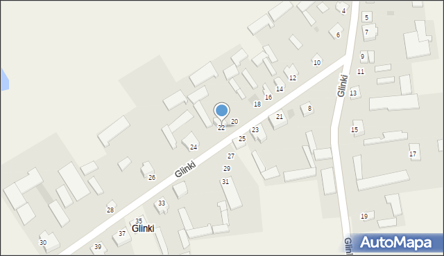 Glinki, Glinki, 22, mapa Glinki