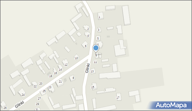 Glinki, Glinki, 9, mapa Glinki