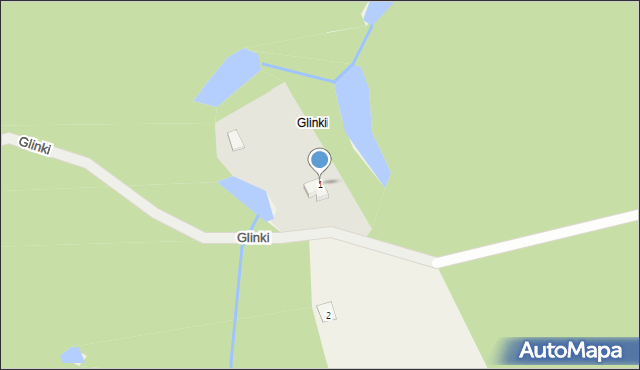 Glinki, Glinki, 1, mapa Glinki